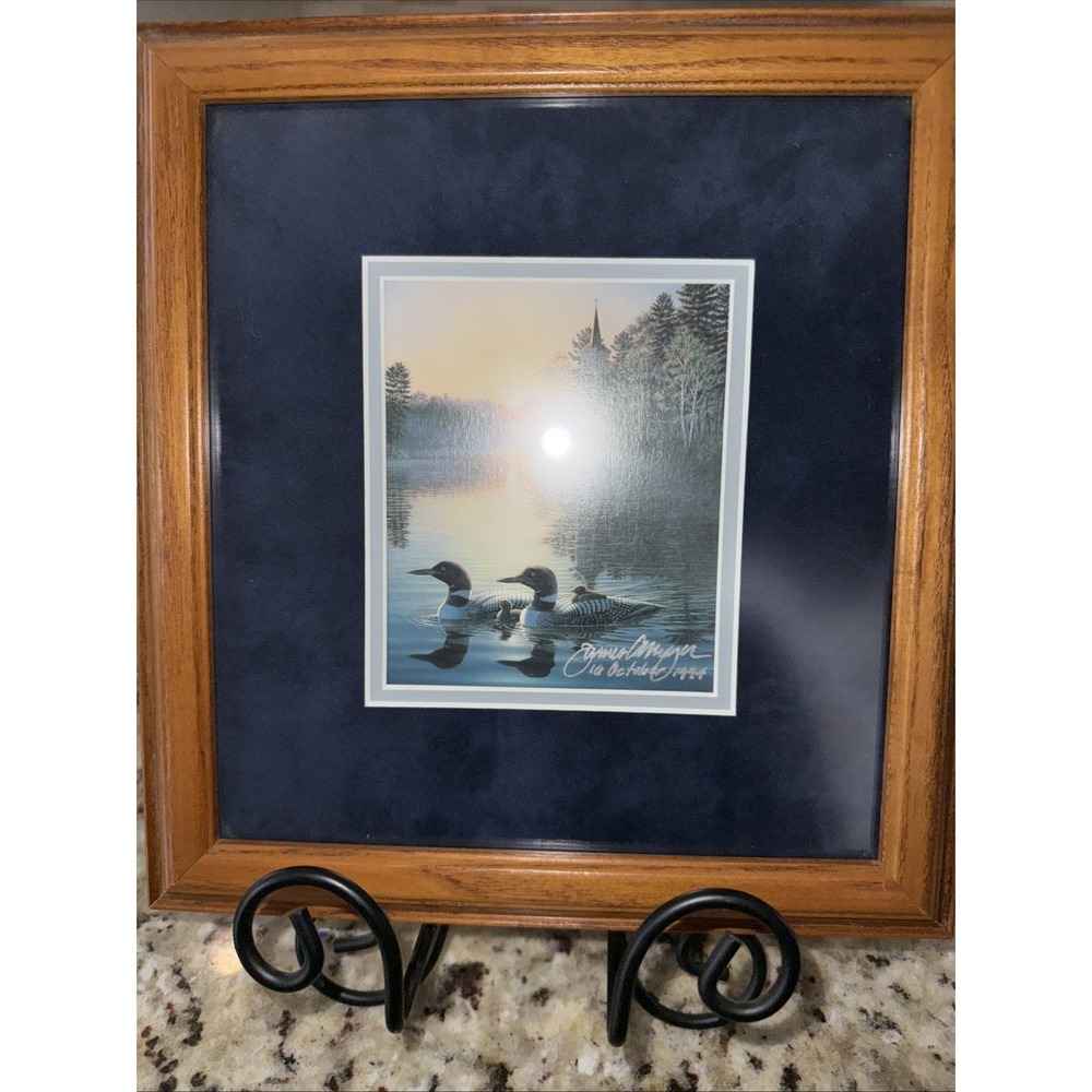 James A Meger Signed- Custom Double Matt Framed Print signed October 1994 (5031)